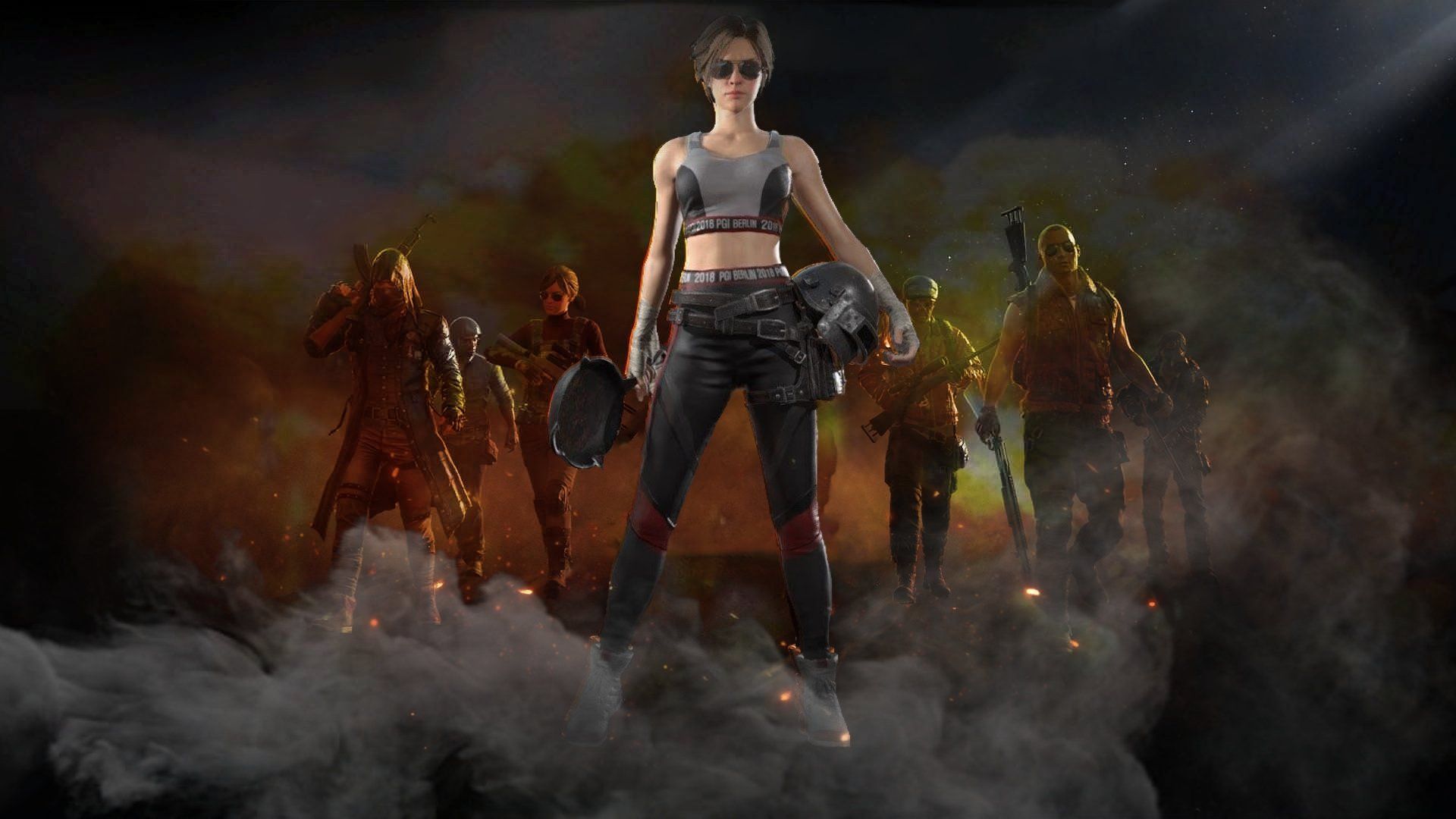 Ragazza PUBG Mobile con soldati, 1920x1080 1080p, Desktop