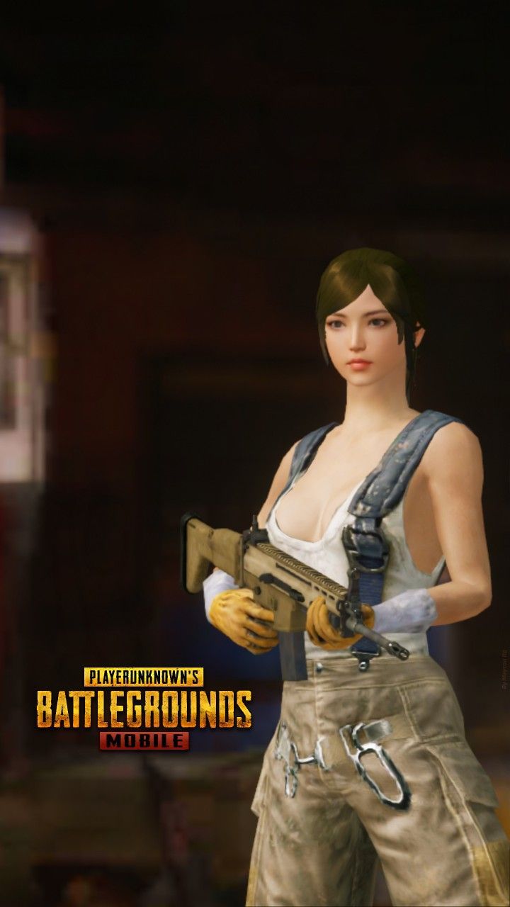 Ragazza PUBG Mobile con arma, 720x1280 Full HD Verticale, iPhone