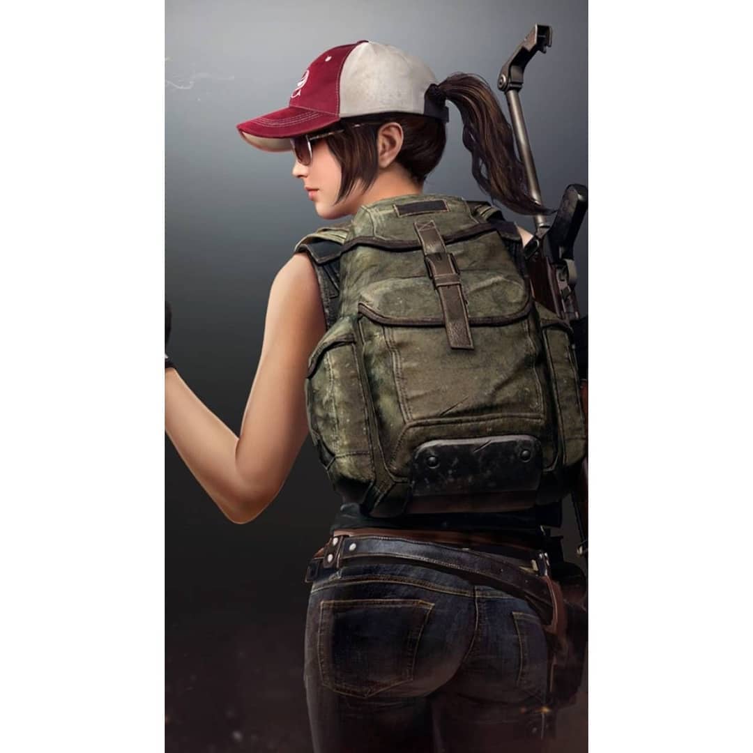 Ragazza personaggio PUBG con zaino, 1080x1080 HD, Desktop