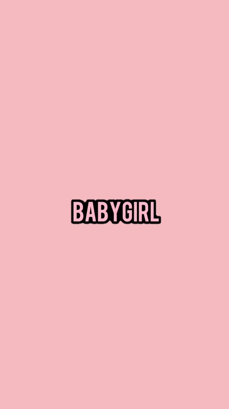 Scritta Babygirl sfondo rosa, 737x1311 Full HD Verticale, Smartphone