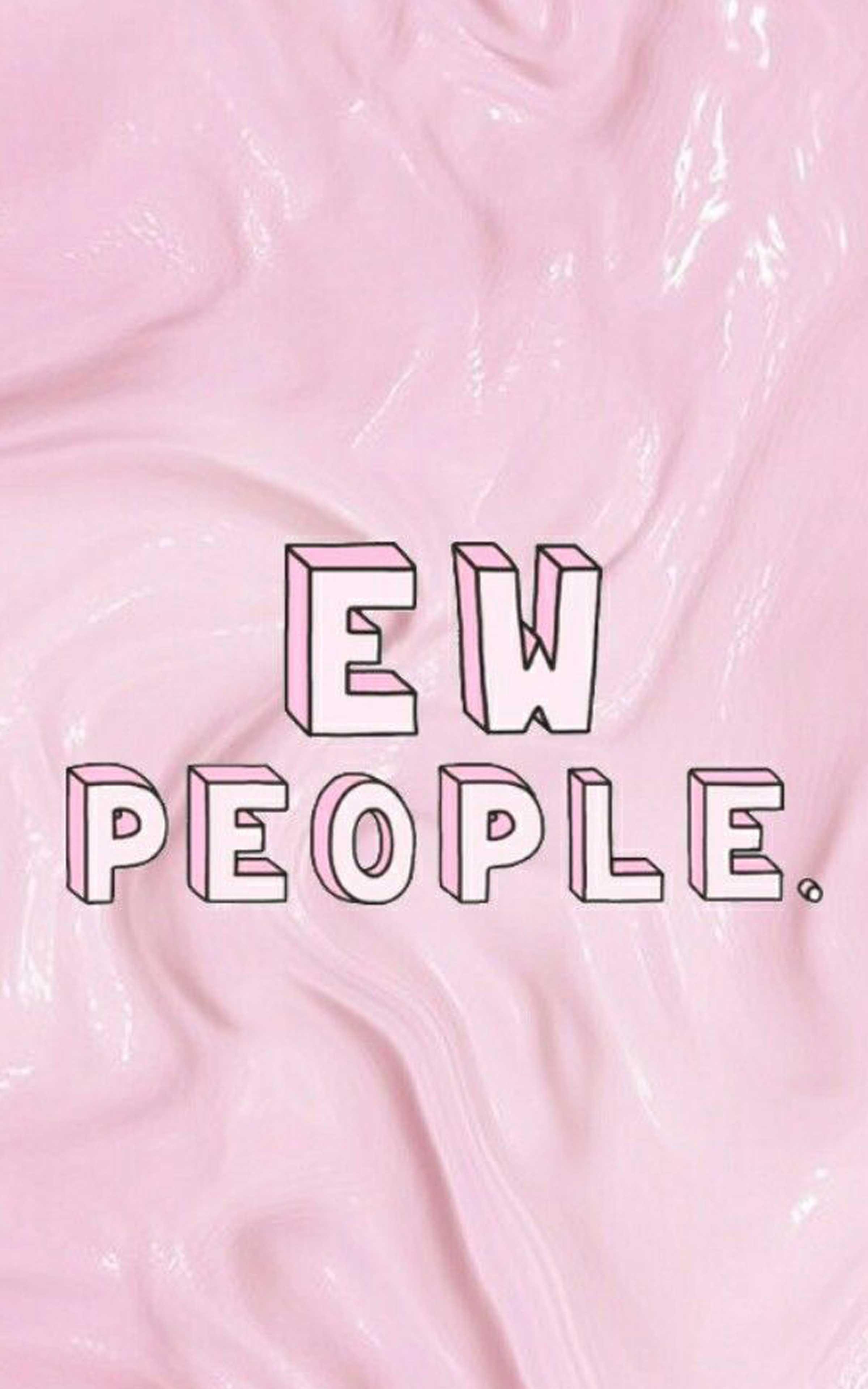 Scritta Ew People rosa, 2400x3840 Verticale, Telefono