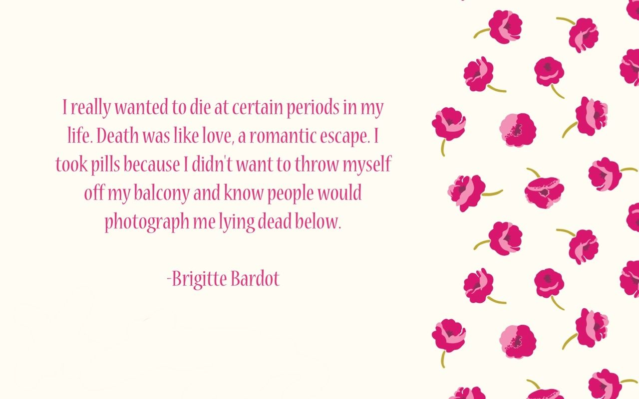 citazione Brigitte Bardot fiori rosa, 1280x800 720p, PC