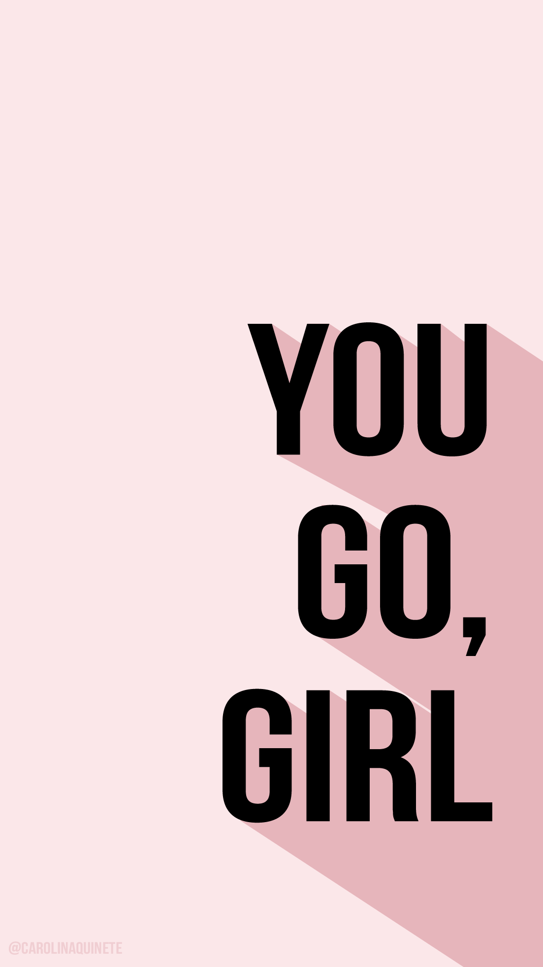 scritta You Go Girl rosa, 1103x1962 Full HD Verticale, iPhone