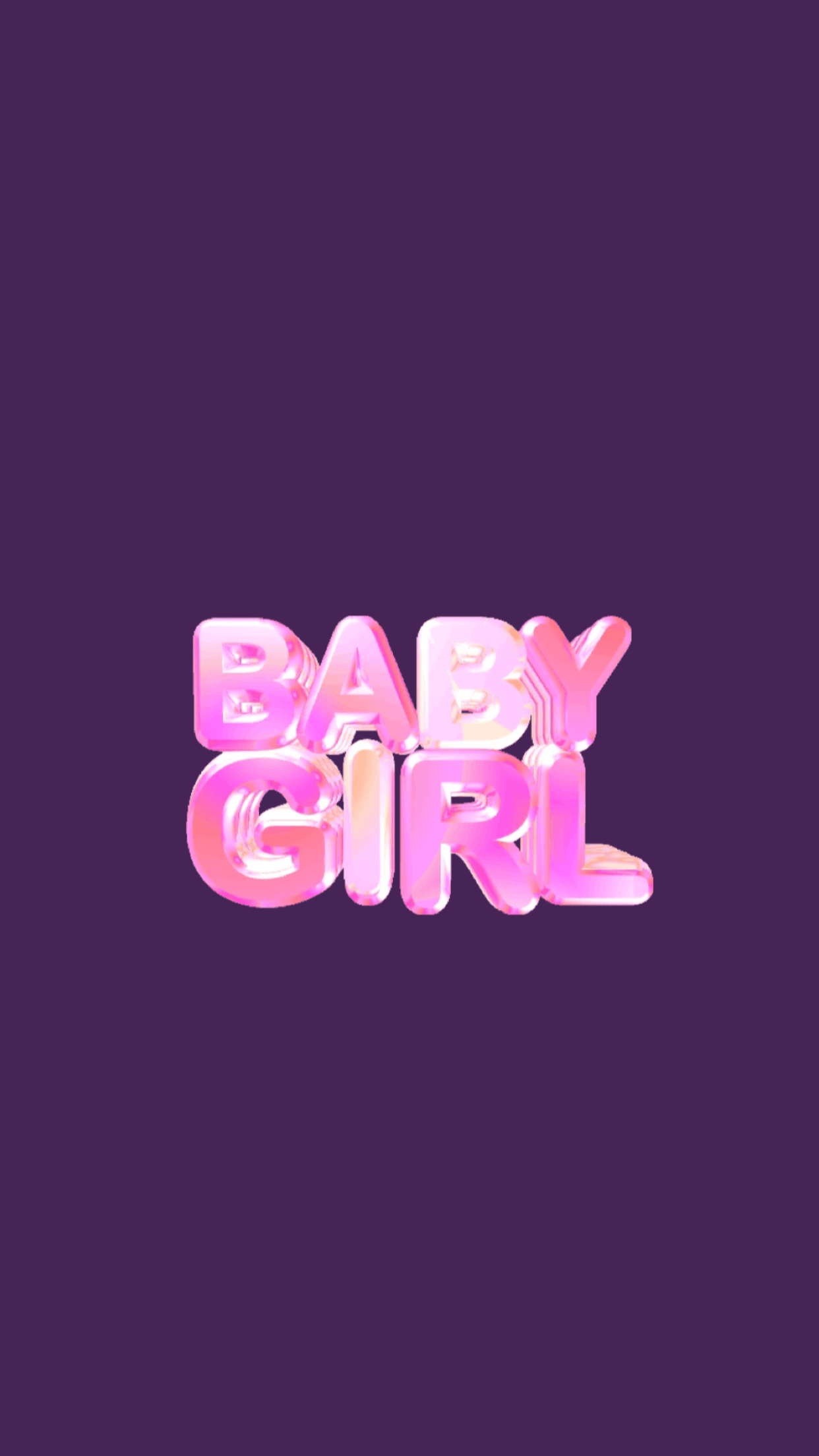 Scritta Baby Girl rosa, 1242x2208 Verticale, Telefono