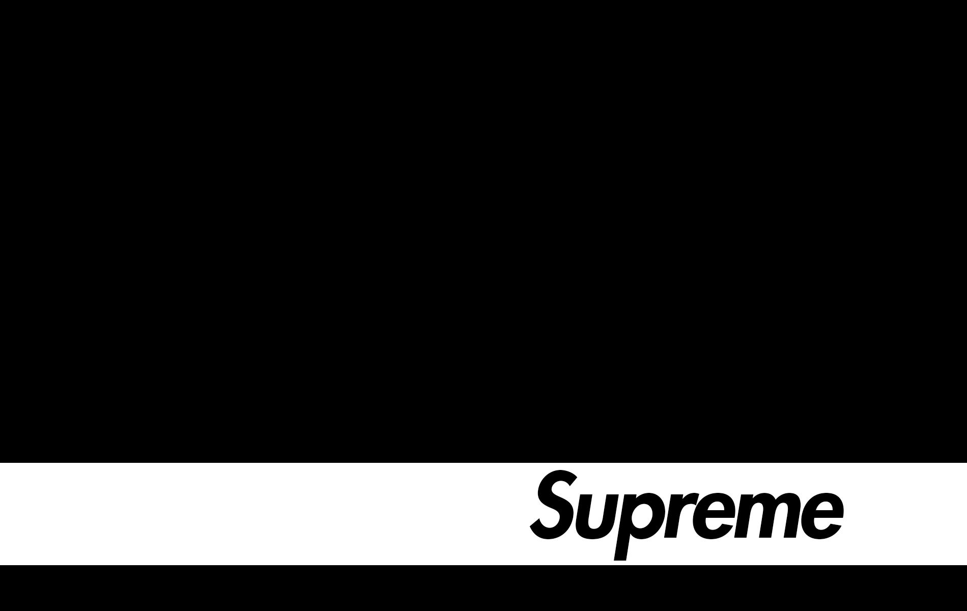 Logo Supreme bianco e nero, 1900x1200 HD Ready, PC
