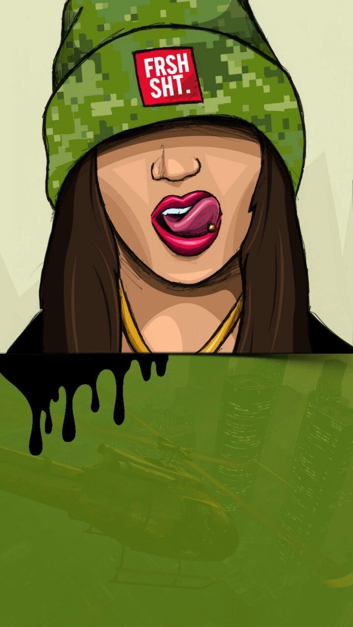 Ragazza cartoon berretto verde, 720x1280 Full HD Verticale, Smartphone