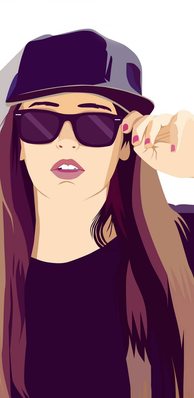 Ragazza cappellino occhiali da sole, 623x1280 Full HD Verticale, Google Pixel