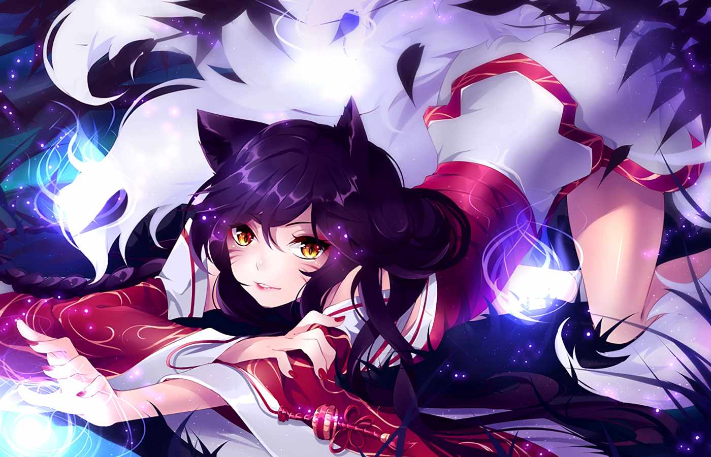 Ahri ragazza volpe anime, 1400x900 720p, Laptop