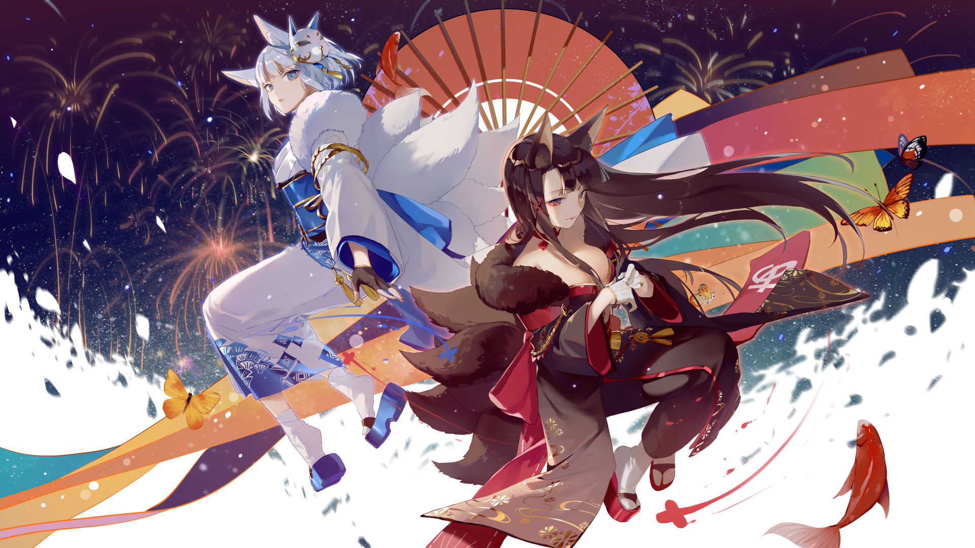 Akagi e Kaga, Azur Lane, 1920x1080 1080p, PC