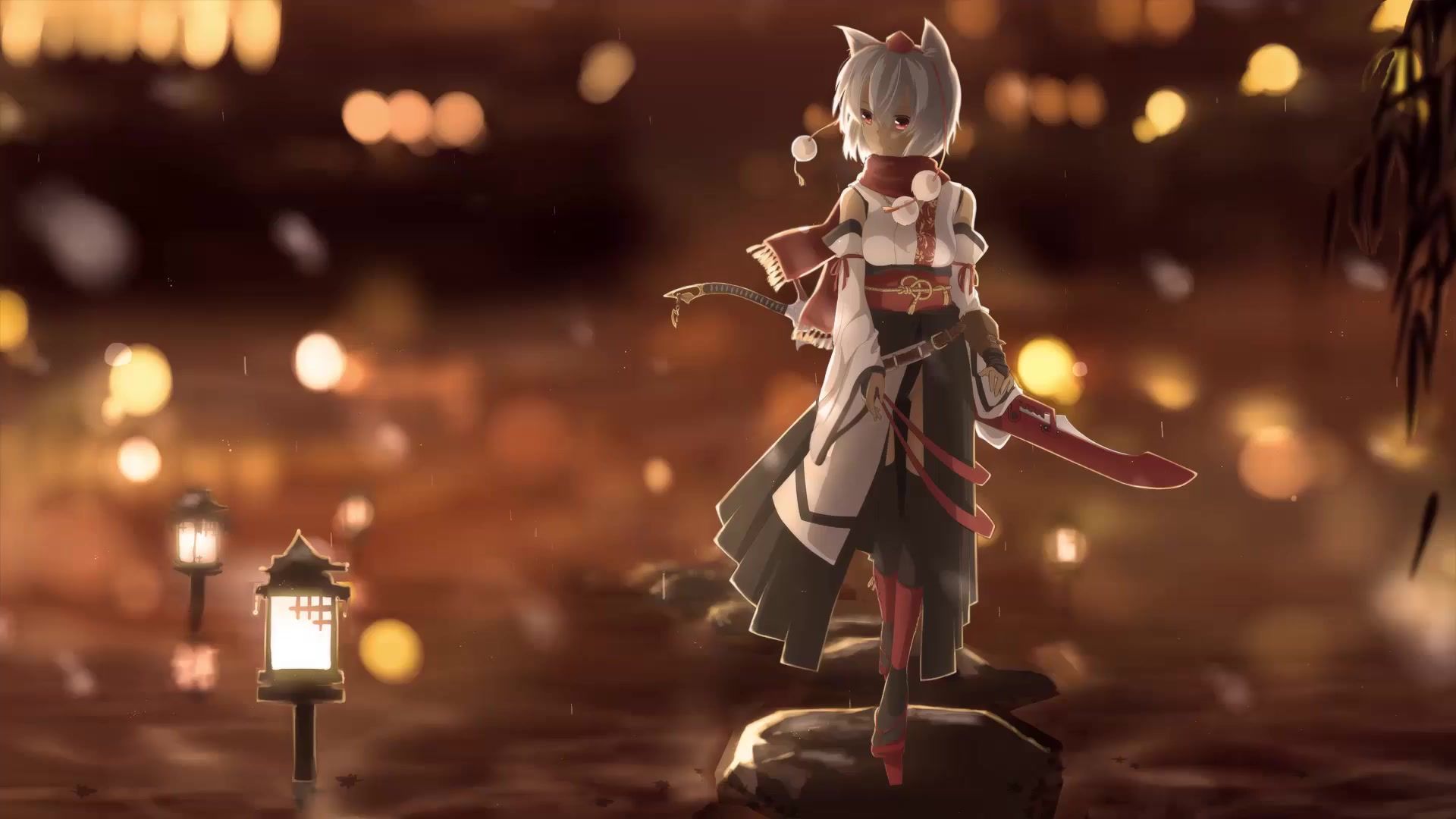 Ragazza volpe anime spada, 1920x1080 Full HD 1080p, PC Desktop