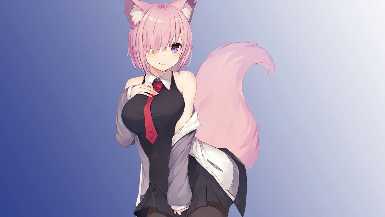 Ragazza volpe anime capelli rosa, 1280x720 HD, Desktop