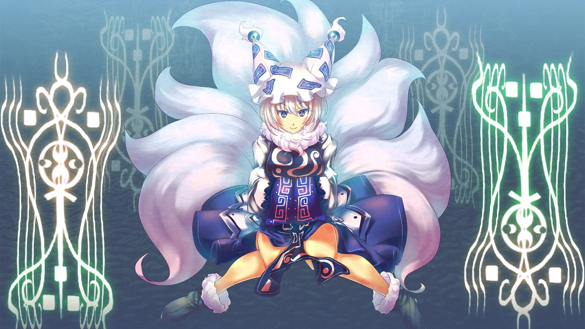 Ragazza kitsune capelli bianchi, 1920x1080 Full HD 1080p, Desktop