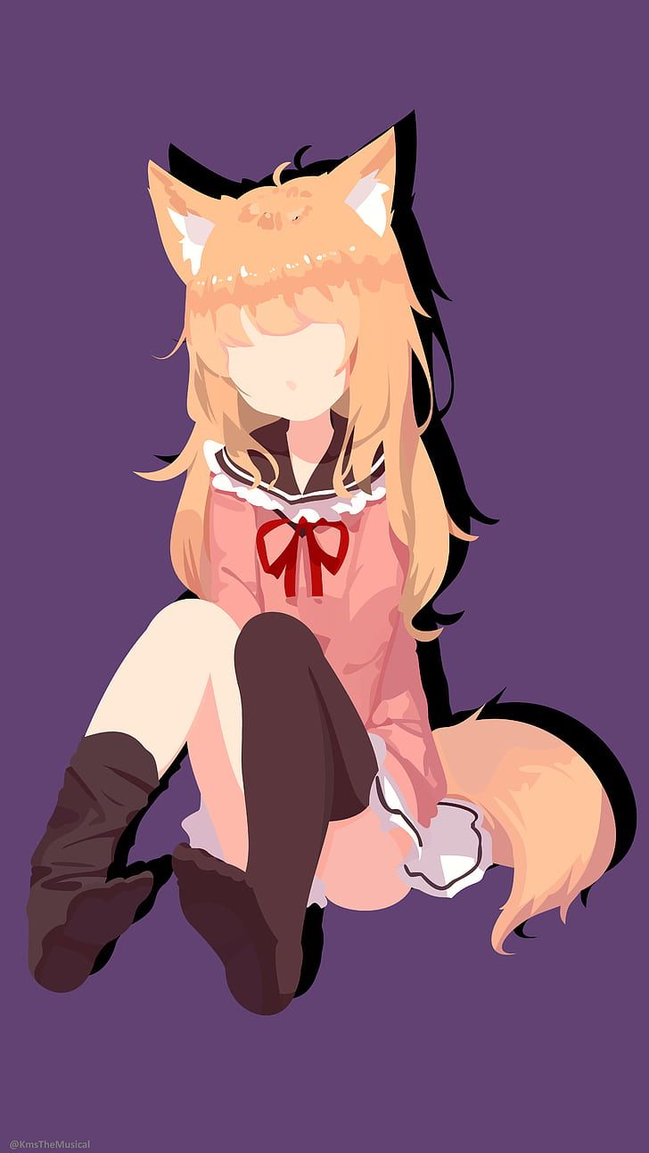 Ragazza volpe anime kemonomimi, 728x1294 Full HD Verticale, iPhone