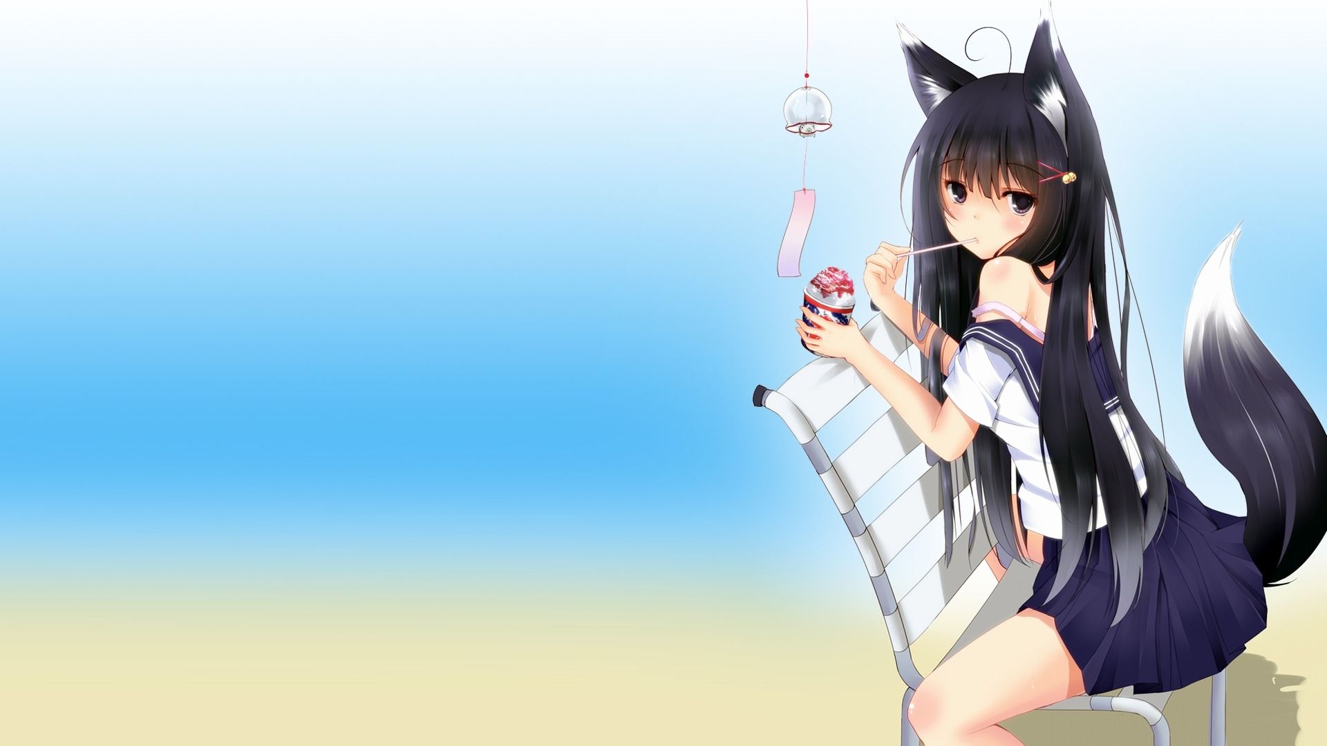 Ragazza volpe anime kemonomimi, 1920x1080 Full HD, Laptop