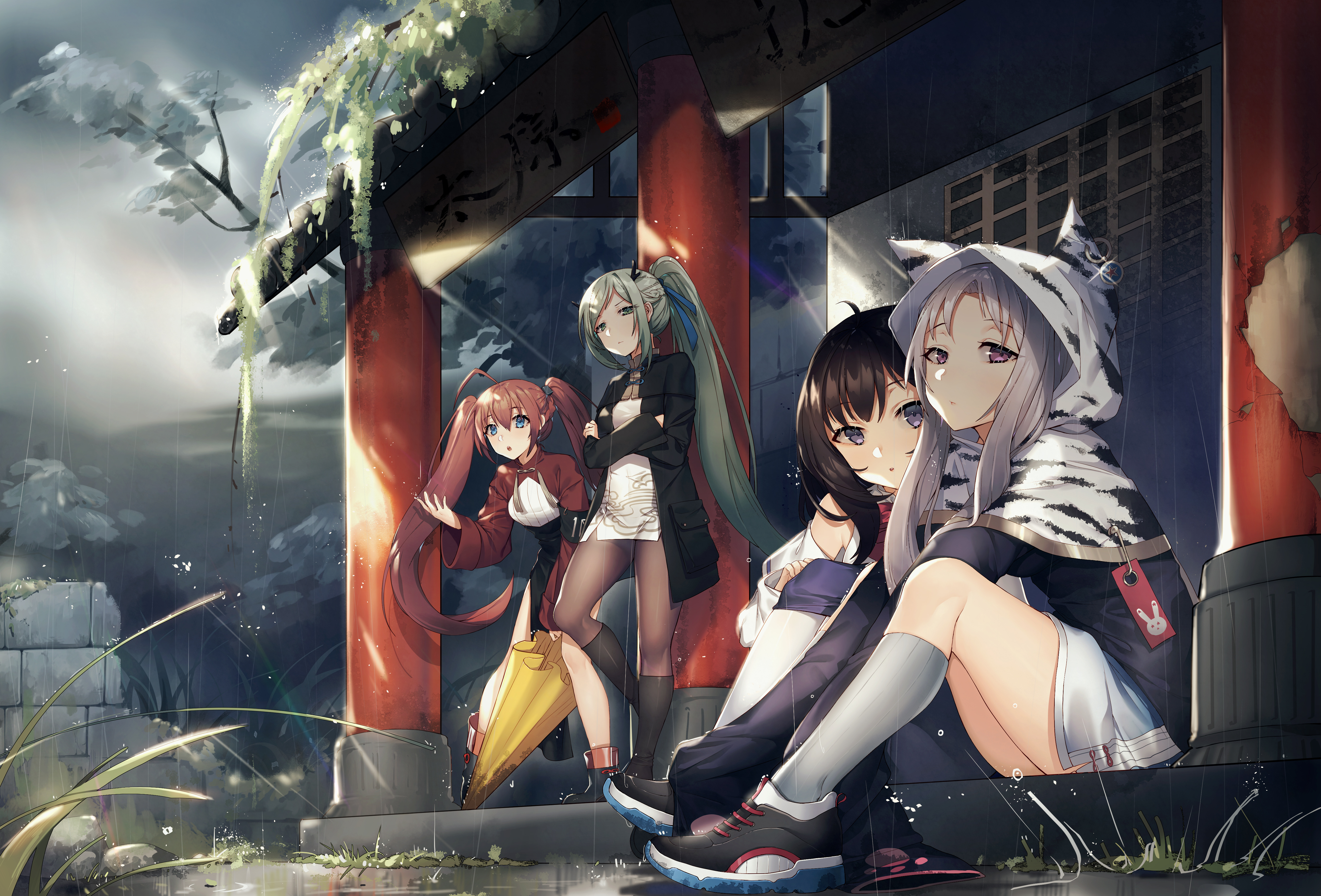 Ragazze anime al tempio, 4961x3366 UHD, PC 4K