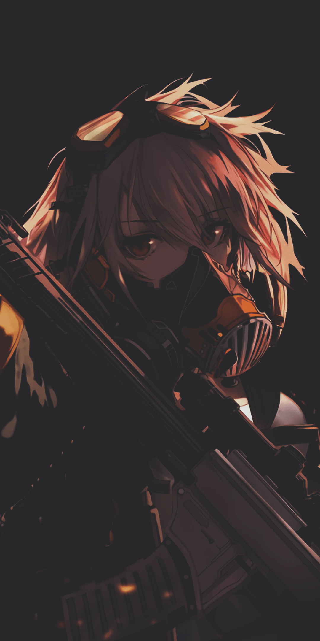 Ragazza anime maschera antigas fucile, 1080x2160 Verticale, Xiaomi