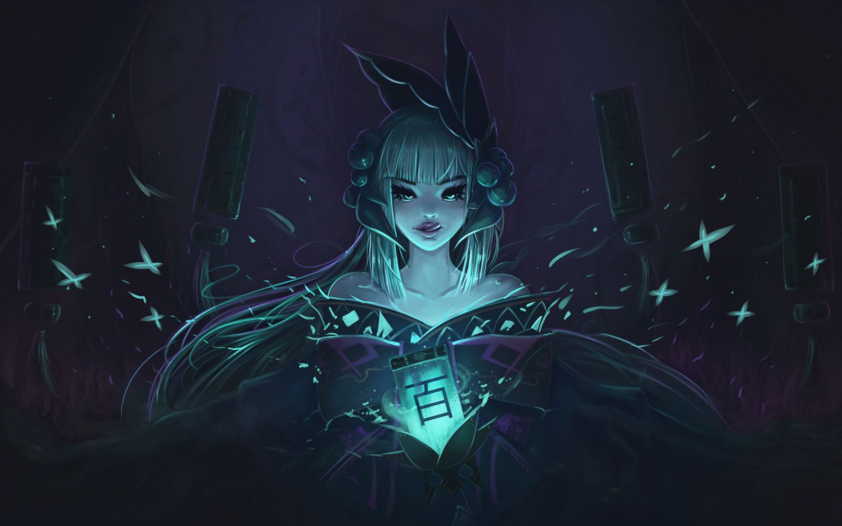 Onmyouji ragazza anime dark, 1680x1050 HD, PC