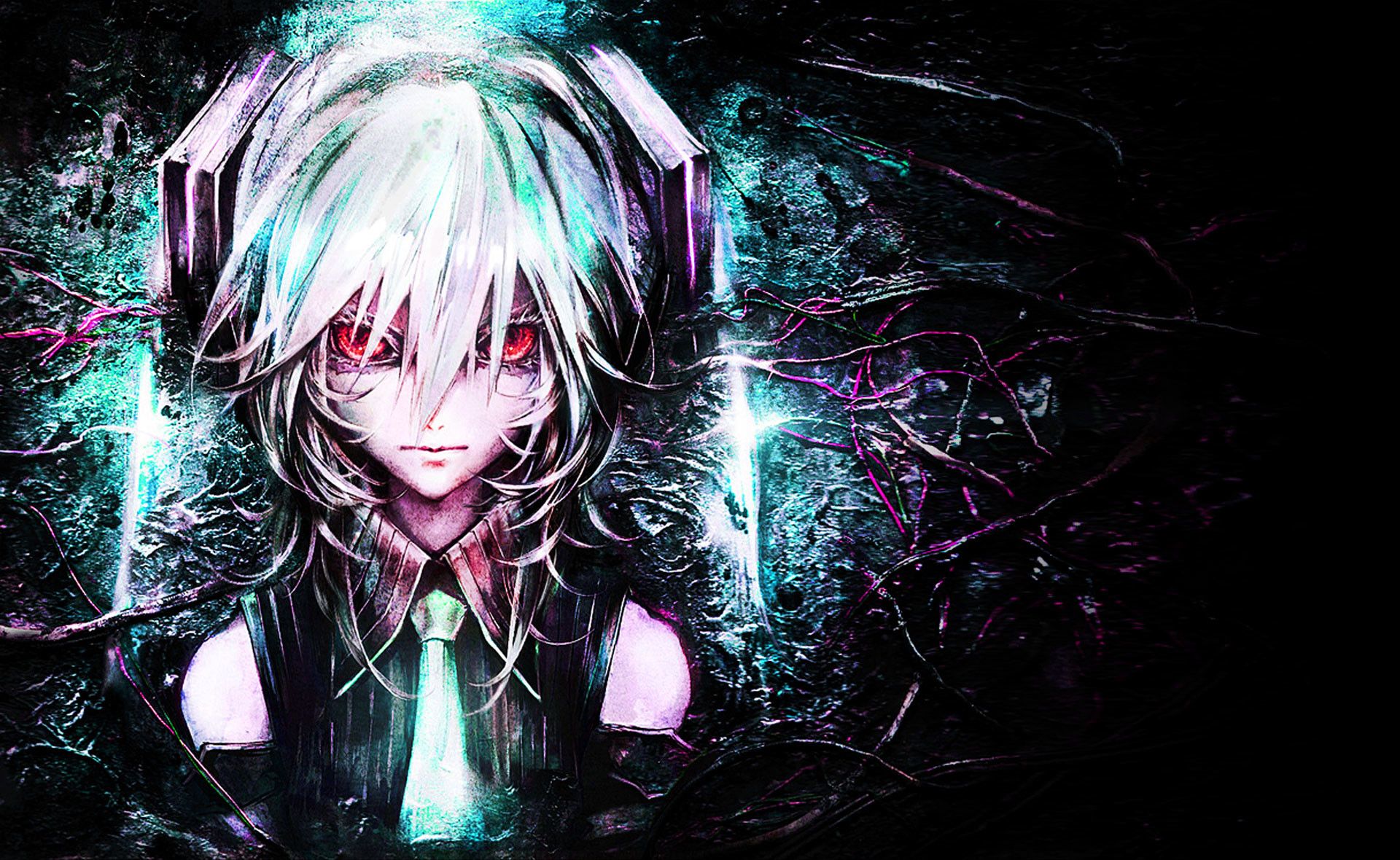 Ragazza anime capelli bianchi cuffie, 1920x1180 Full HD, Laptop