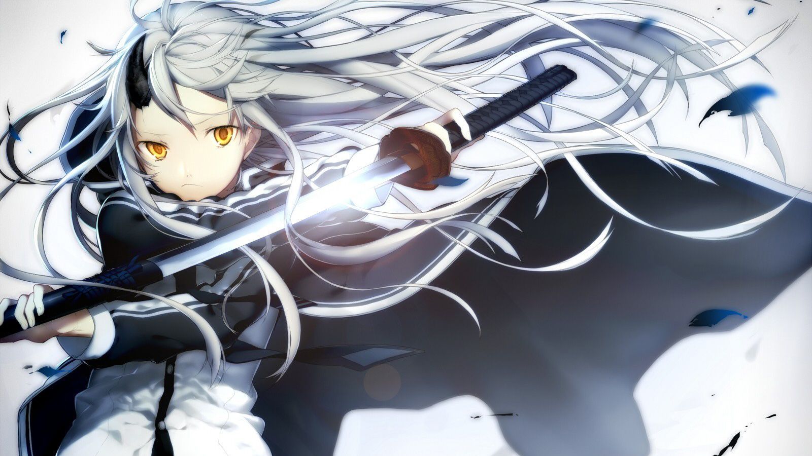 Ragazza anime con spada, 1600x900 HD Ready, Desktop
