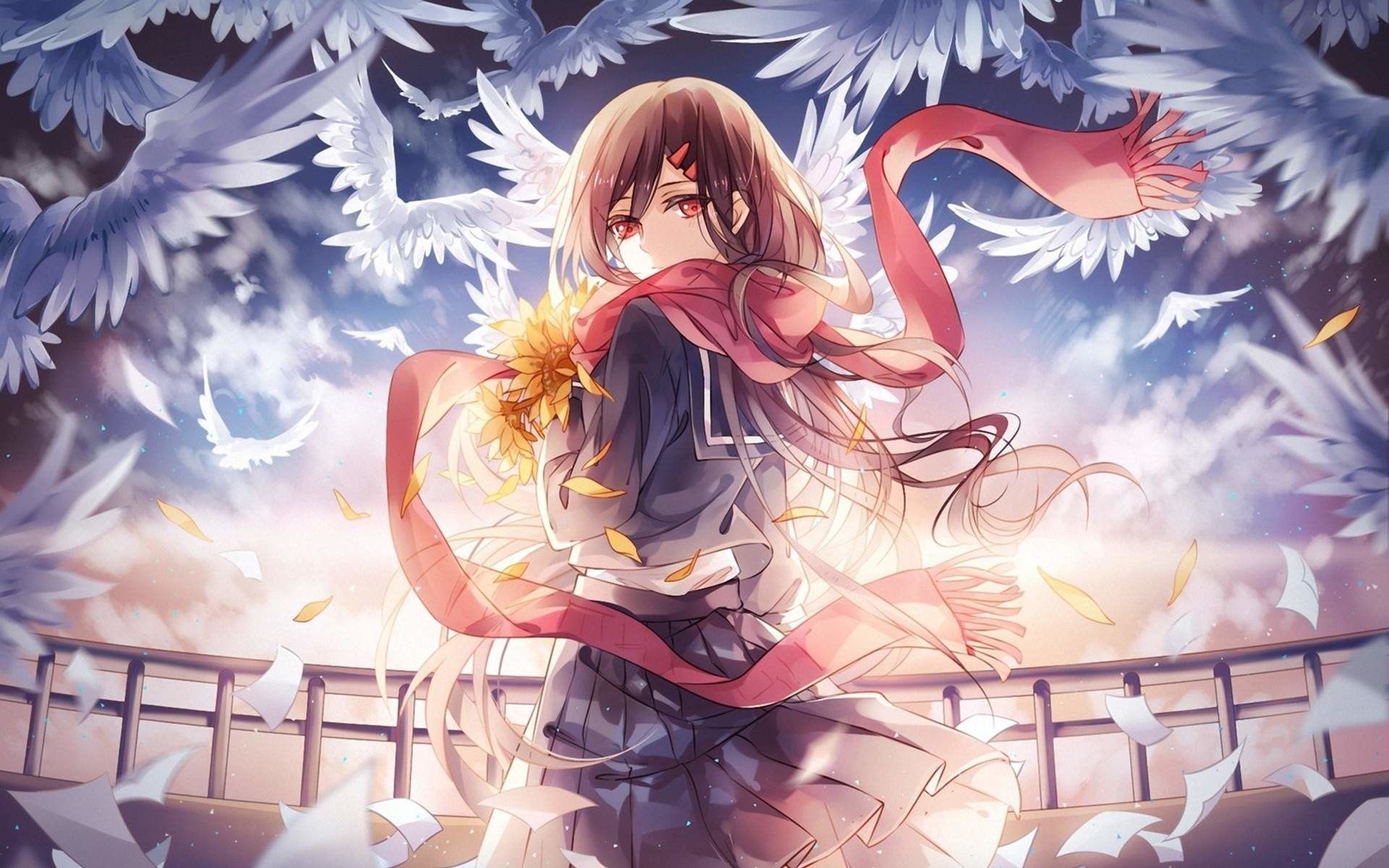 Ragazza anime con ali bianche, 1920x1200 WUXGA, Desktop