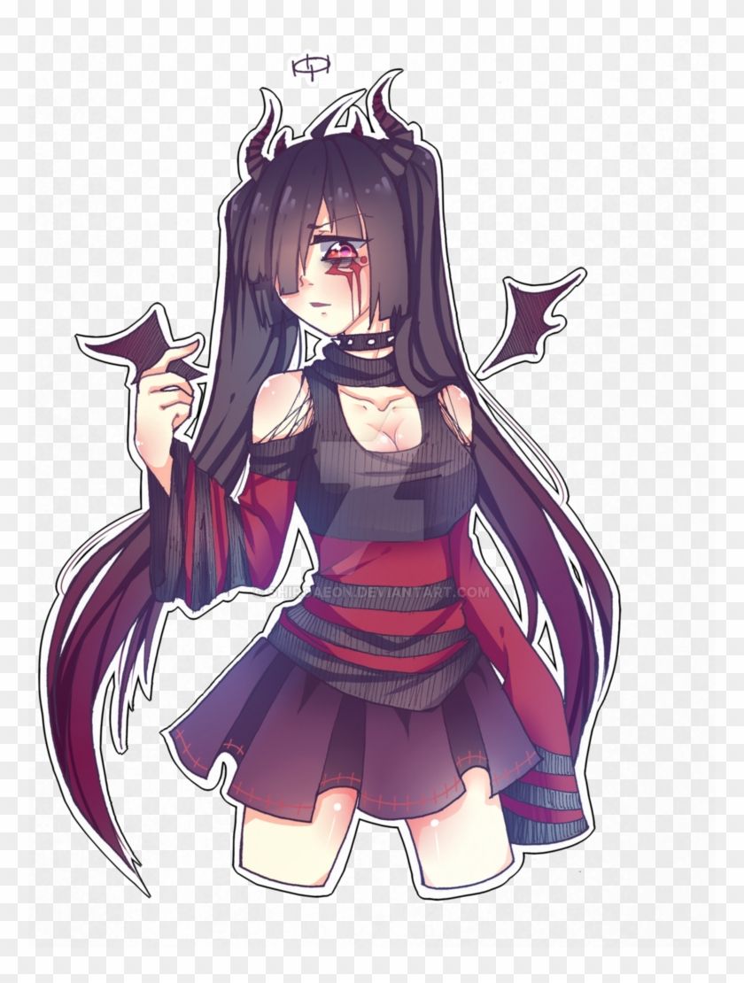 Ragazza demone anime capelli neri, 840x1110 Verticale, Mobile