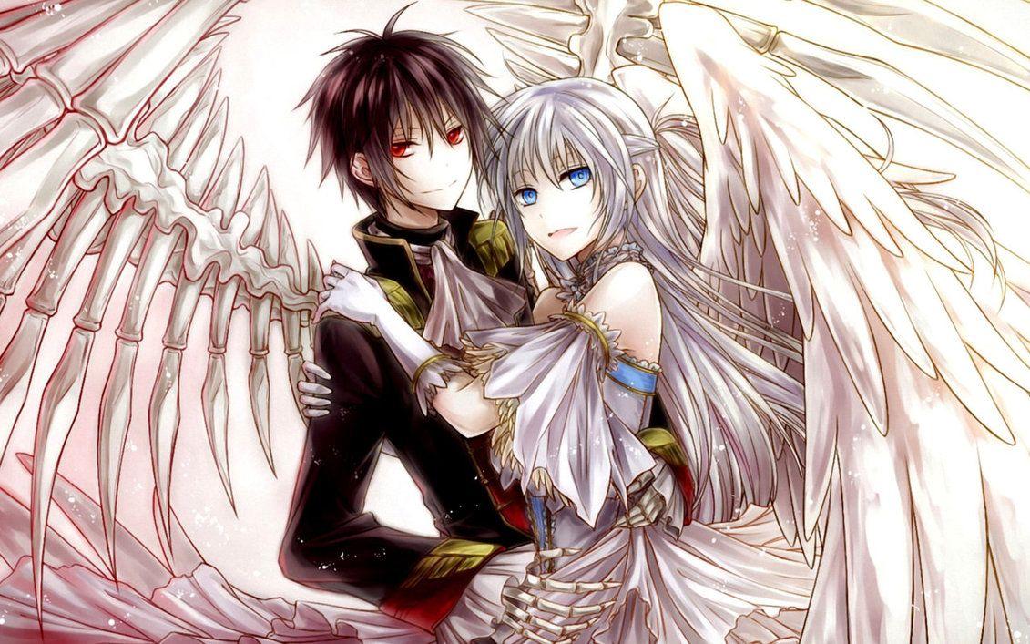 Coppia anime alata bianca, 1131x707 HD, iMac