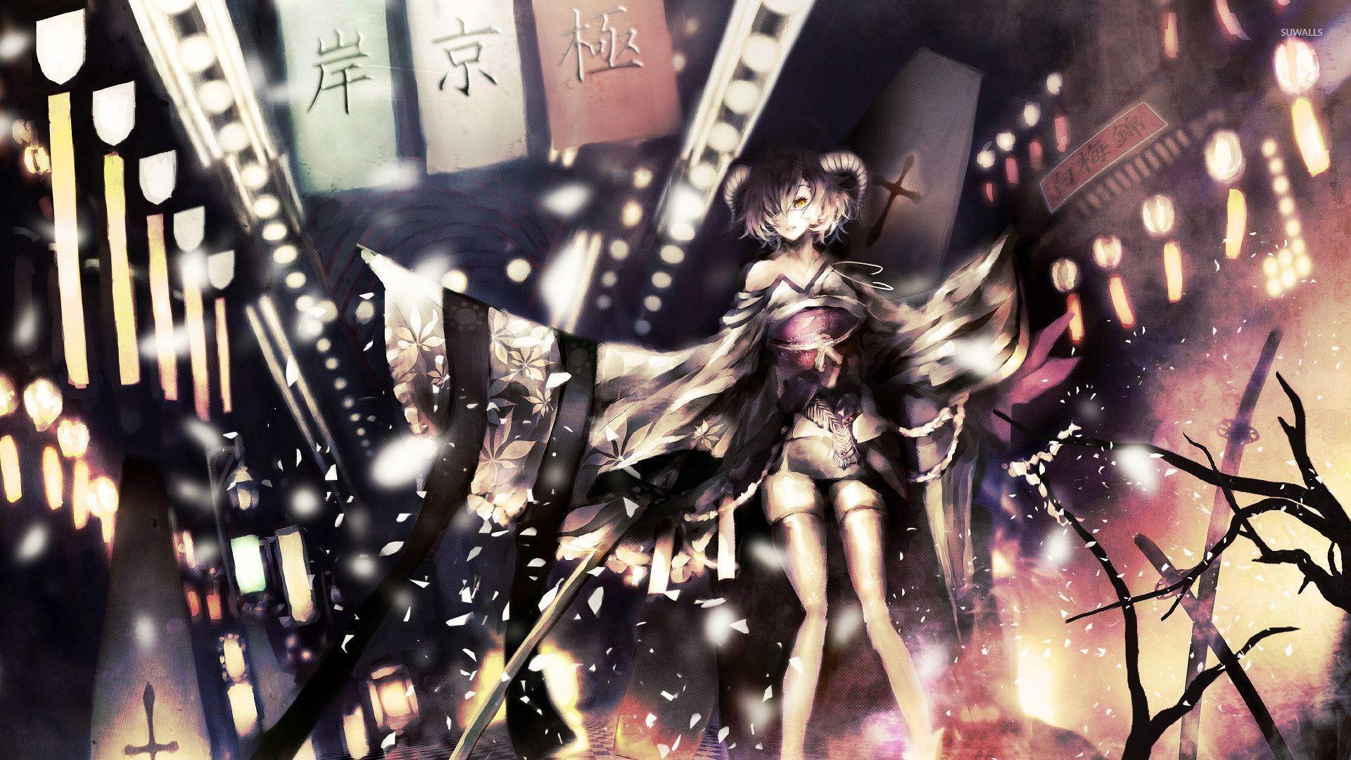 Ragazza demone anime con katana, 1920x1080 1080p, Desktop
