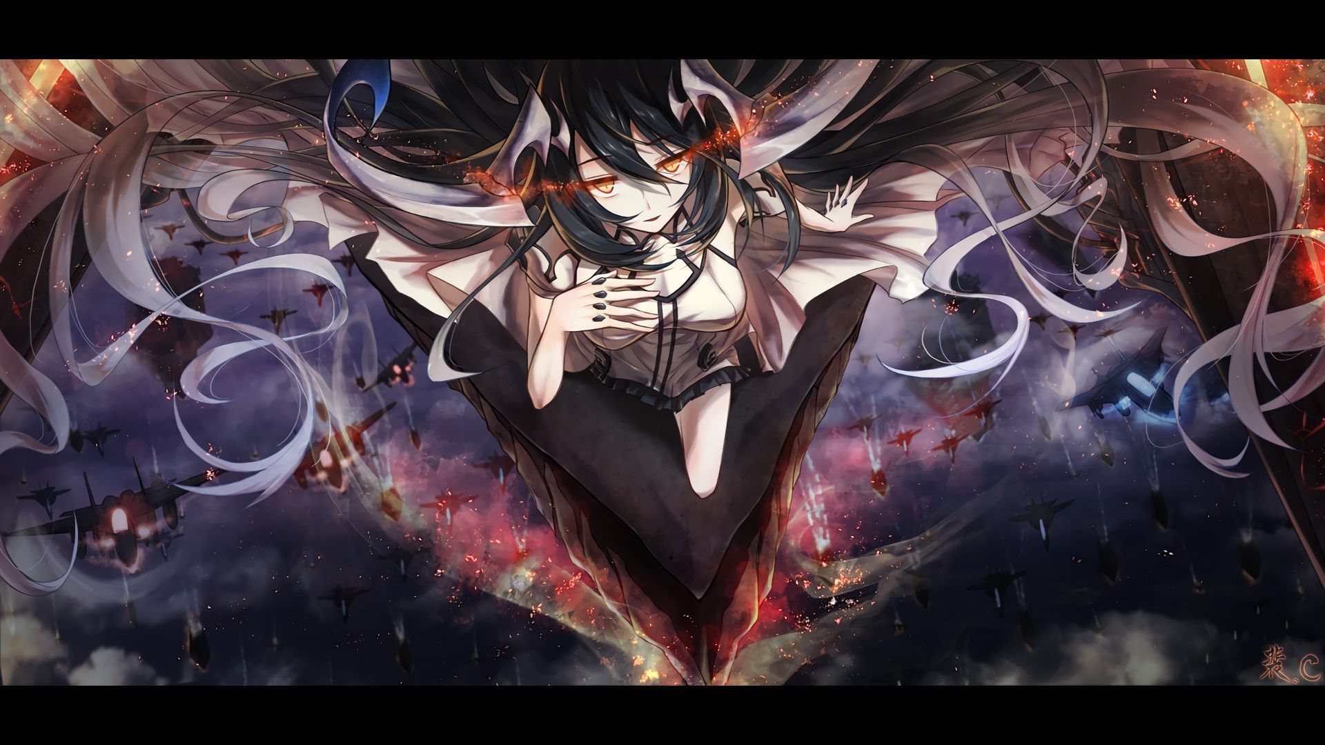 Ragazza demone anime nera, 1920x1080 1080p, PC Desktop