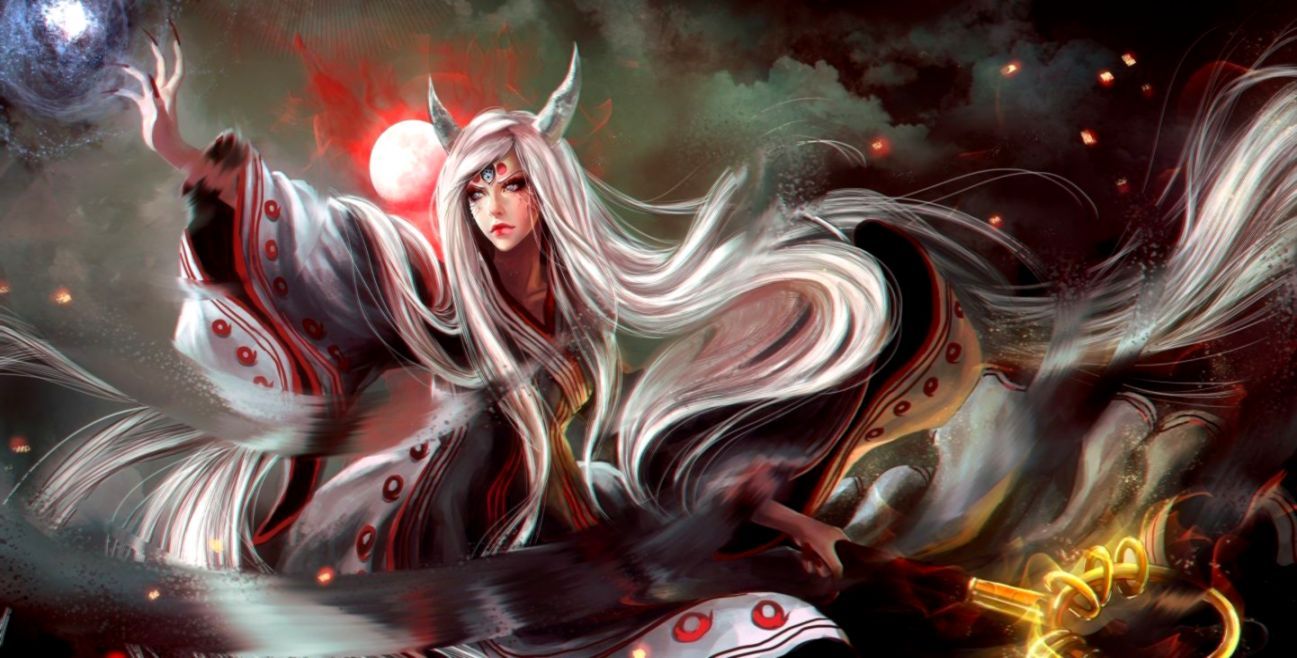 Ragazza demone anime capelli argento, 1280x800 HD, Desktop