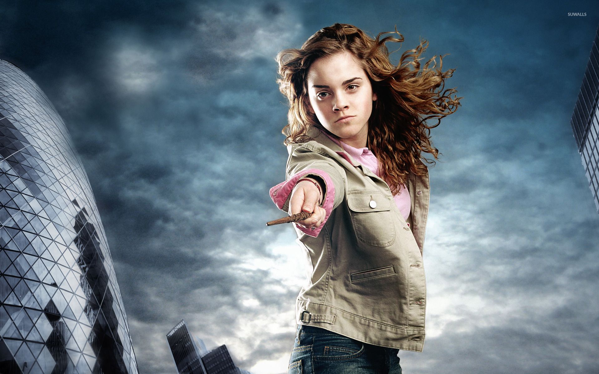 Hermione con bacchetta, città, 1920x1200 Full HD+ WUXGA, Laptop