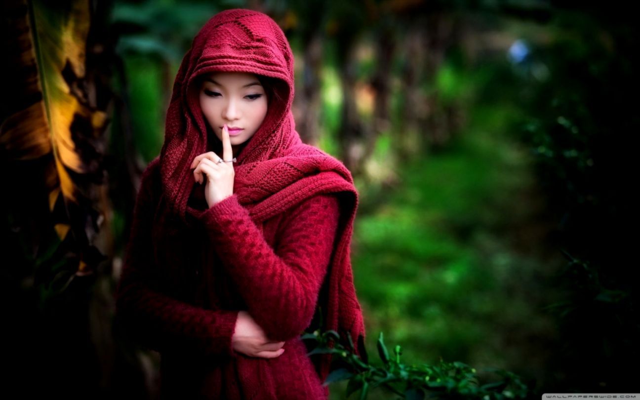 Ragazza con cappuccio rosso silenzio, 1296x810 HD, Desktop