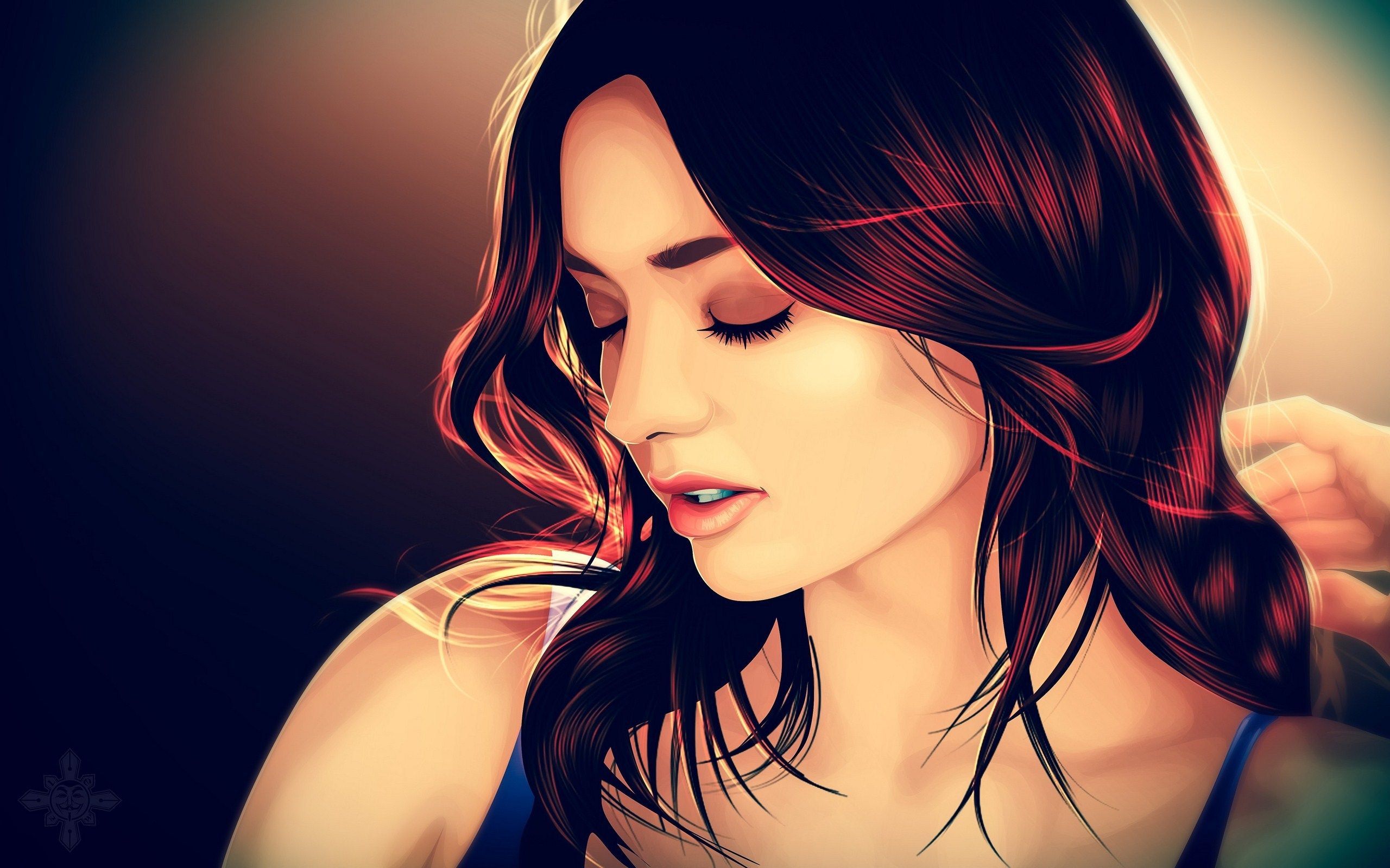 Ritratto ragazza digital art, 2560x1600 2K, PC