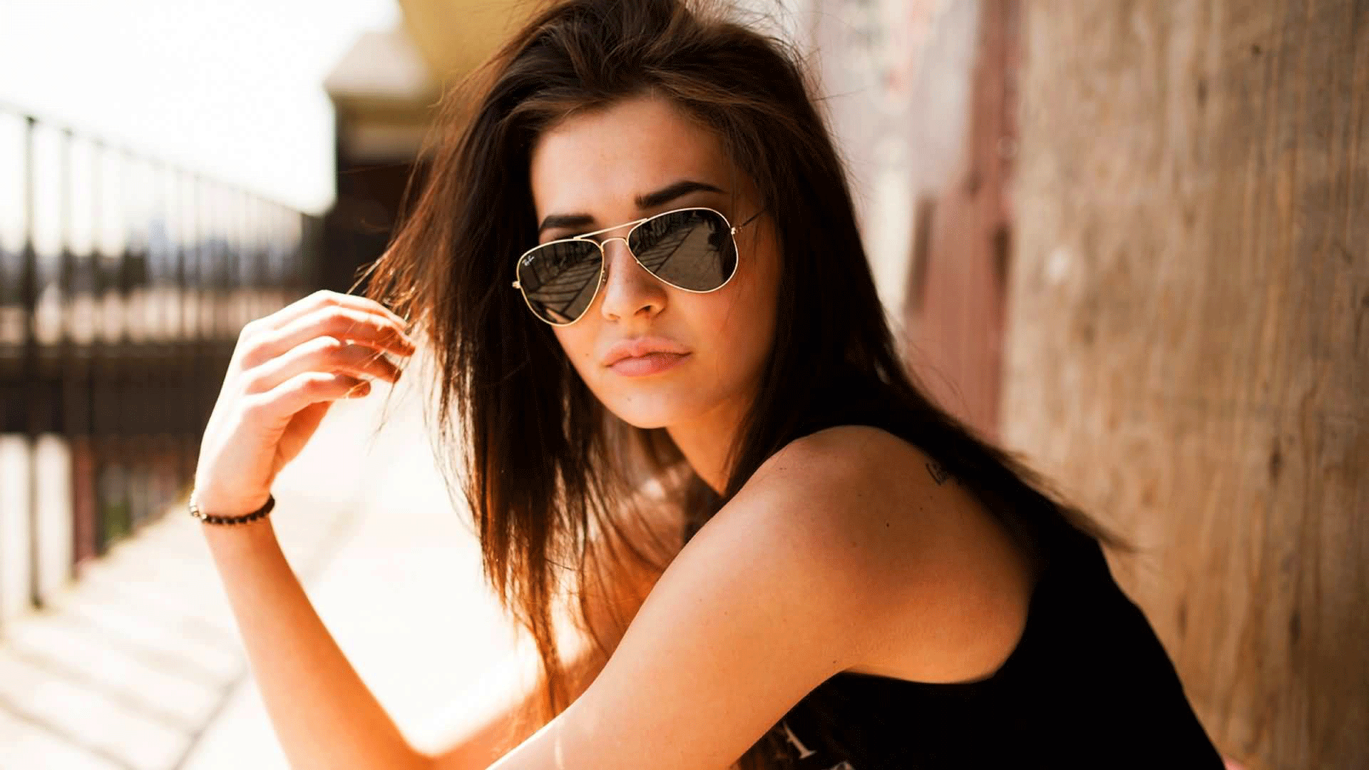 Ragazza con occhiali da sole, 1920x1080 Full HD 1080p, Desktop