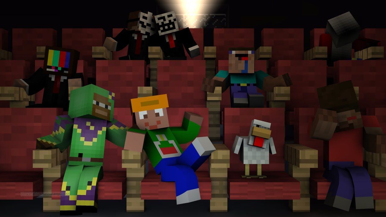 Personaggio Minecraft villaggio colorato, 1920x1080 Full HD, Desktop