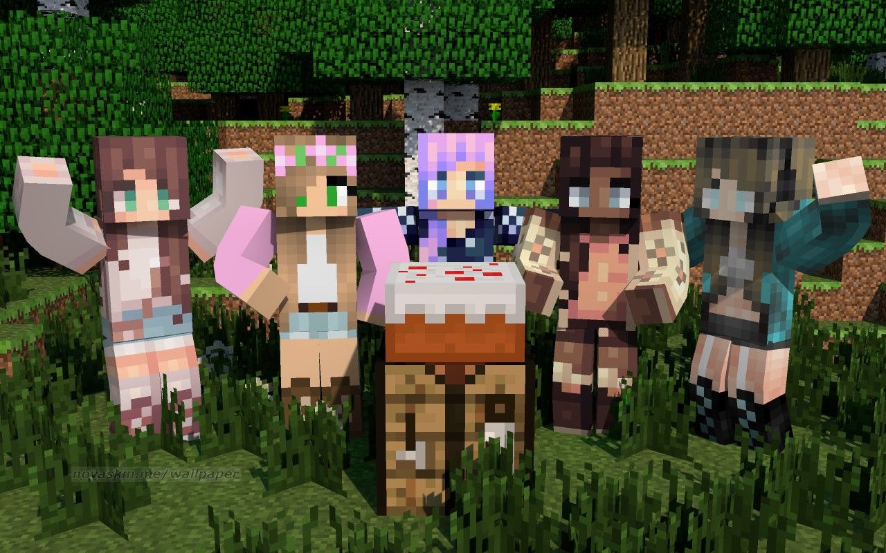 Ragazza Minecraft con cuori, 1280x720 HD, Desktop