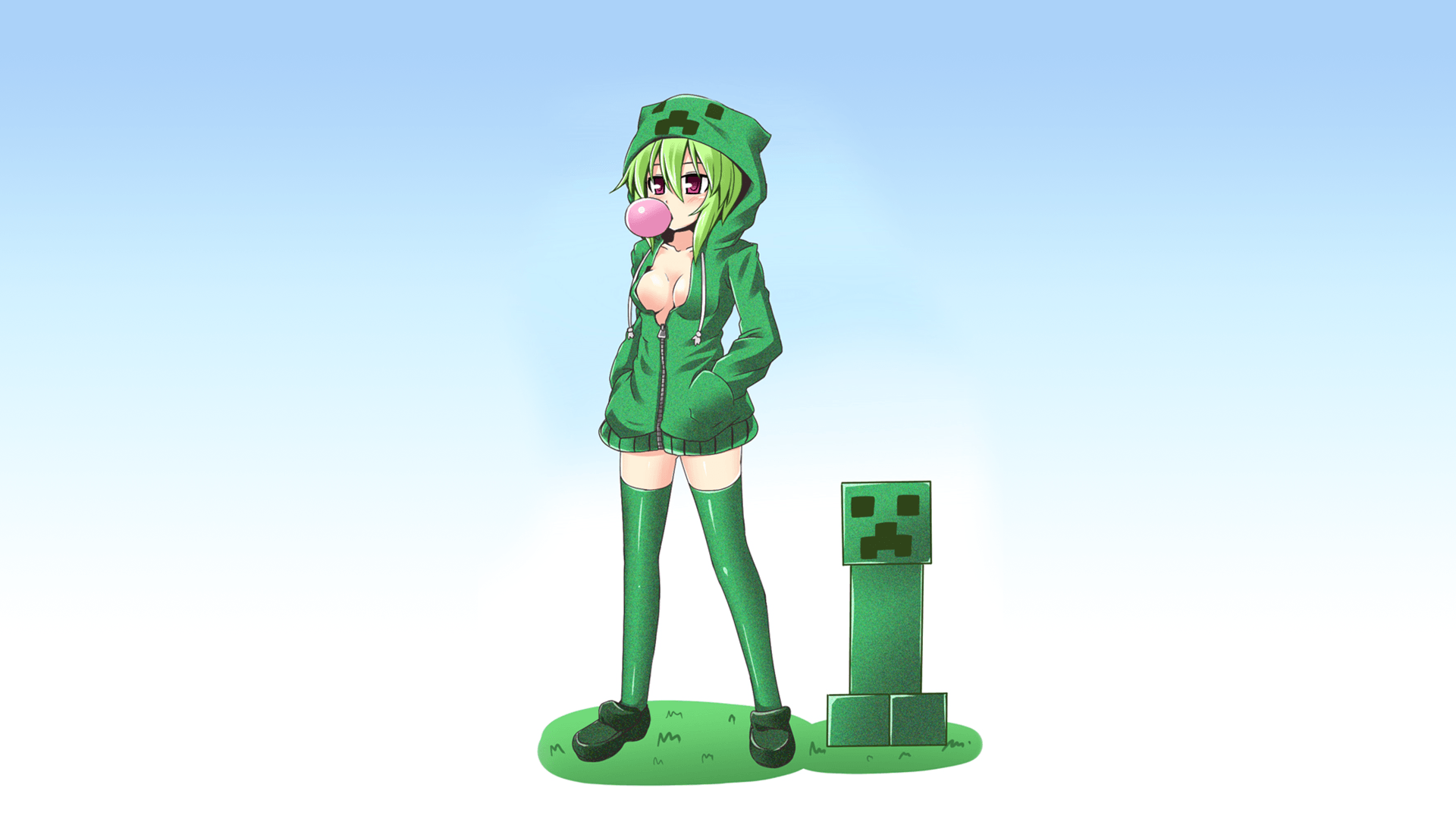 Creeper Minecraft carino cartone, 1280x959 HD, Desktop