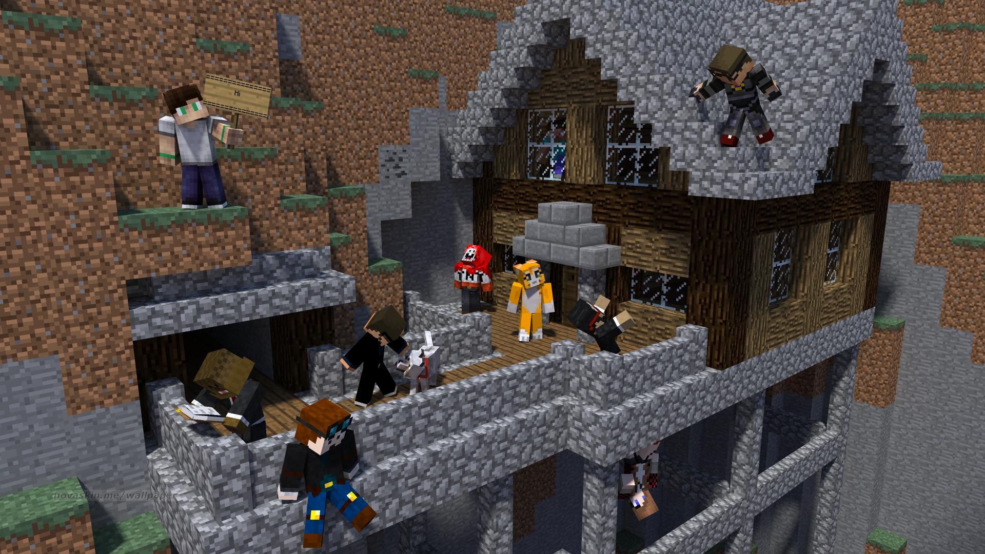 Personaggio Minecraft su cavallo, 1366x768 HD, Desktop
