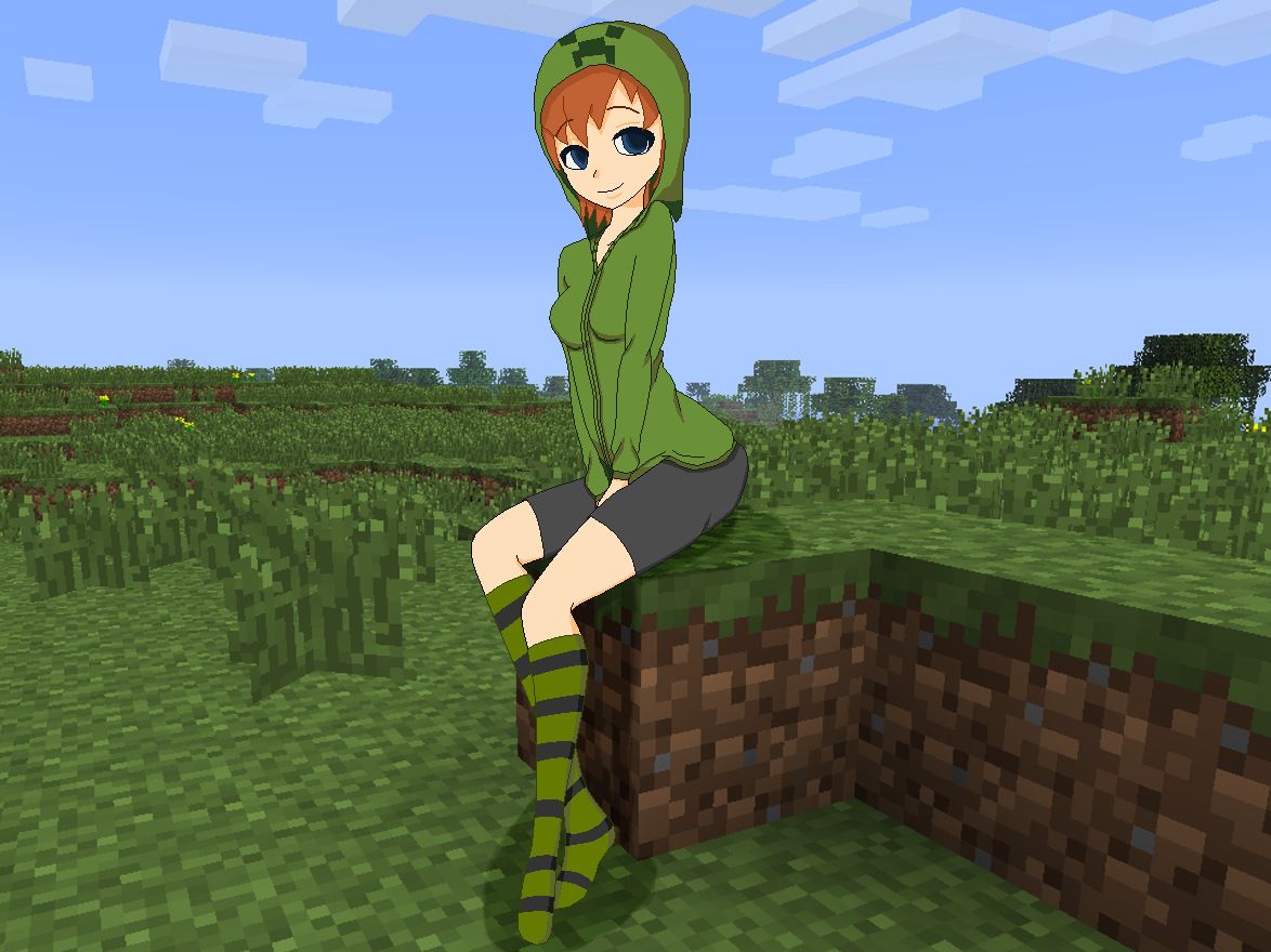 Ragazza Creeper Minecraft verde, 1920x1080 1080p, PC Desktop