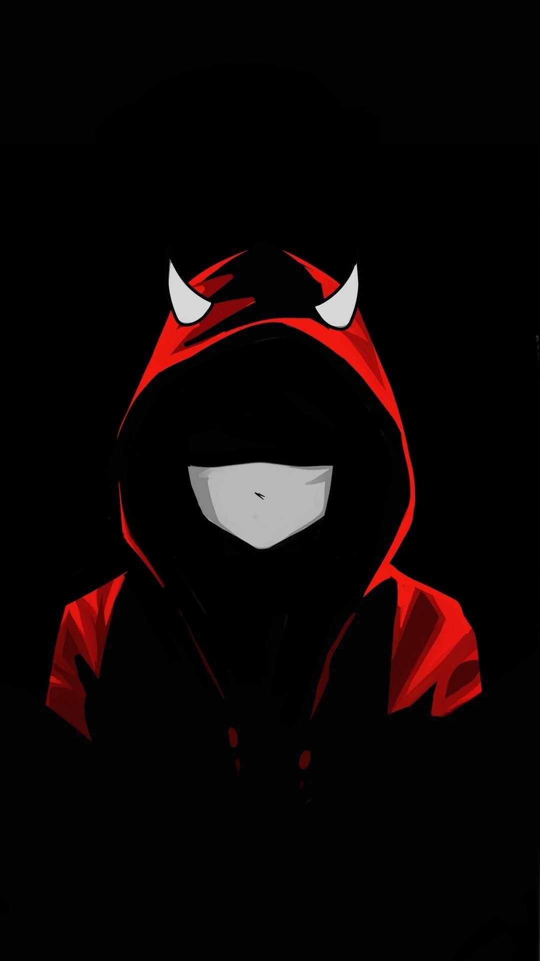 Figura con corna e felpa rossa, 1080x1920 Verticale, Samsung Galaxy