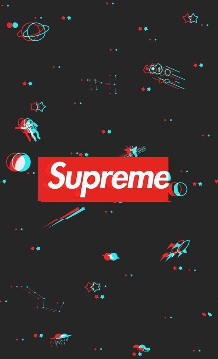 logo Supreme spazio astronauti, streetwear, 750x1235 Verticale, Mobile