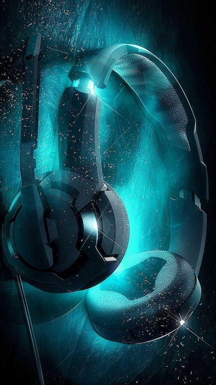cuffie gaming luce turchese, 700x1244 Full HD Verticale, Samsung Galaxy