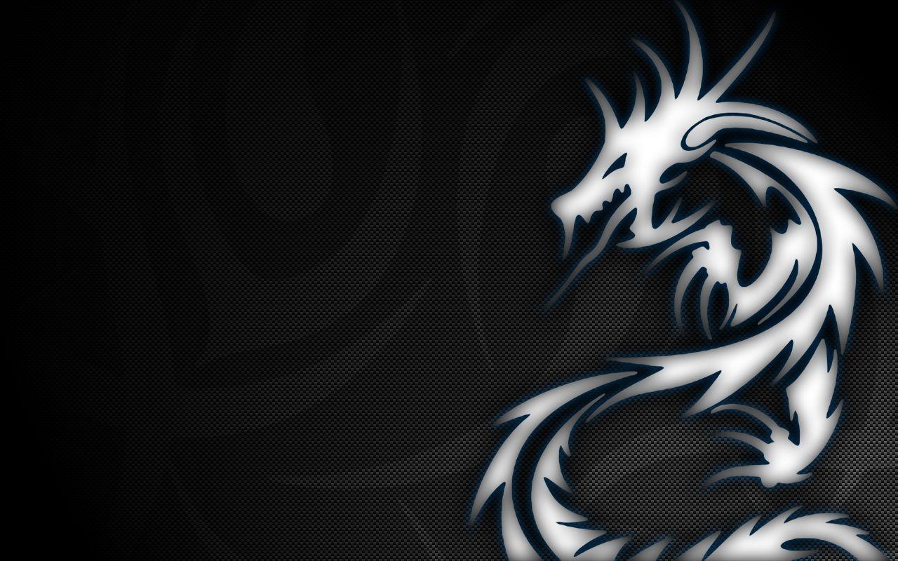 drago tribale bianco sfondo nero, 1280x800 720p, Lenovo Legion