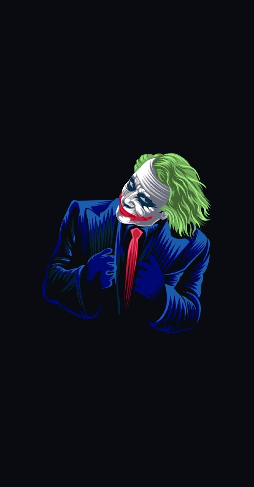 Joker blu illustrazione, DC Comics, 836x1600 Verticale, Telefono
