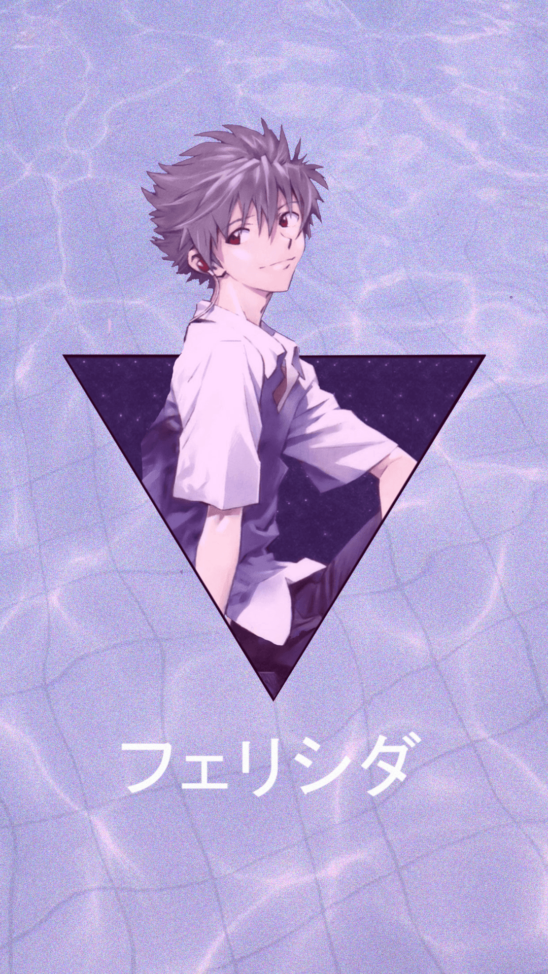 Ragazza anime vaporwave viola, 1920x1080 Full HD, Desktop