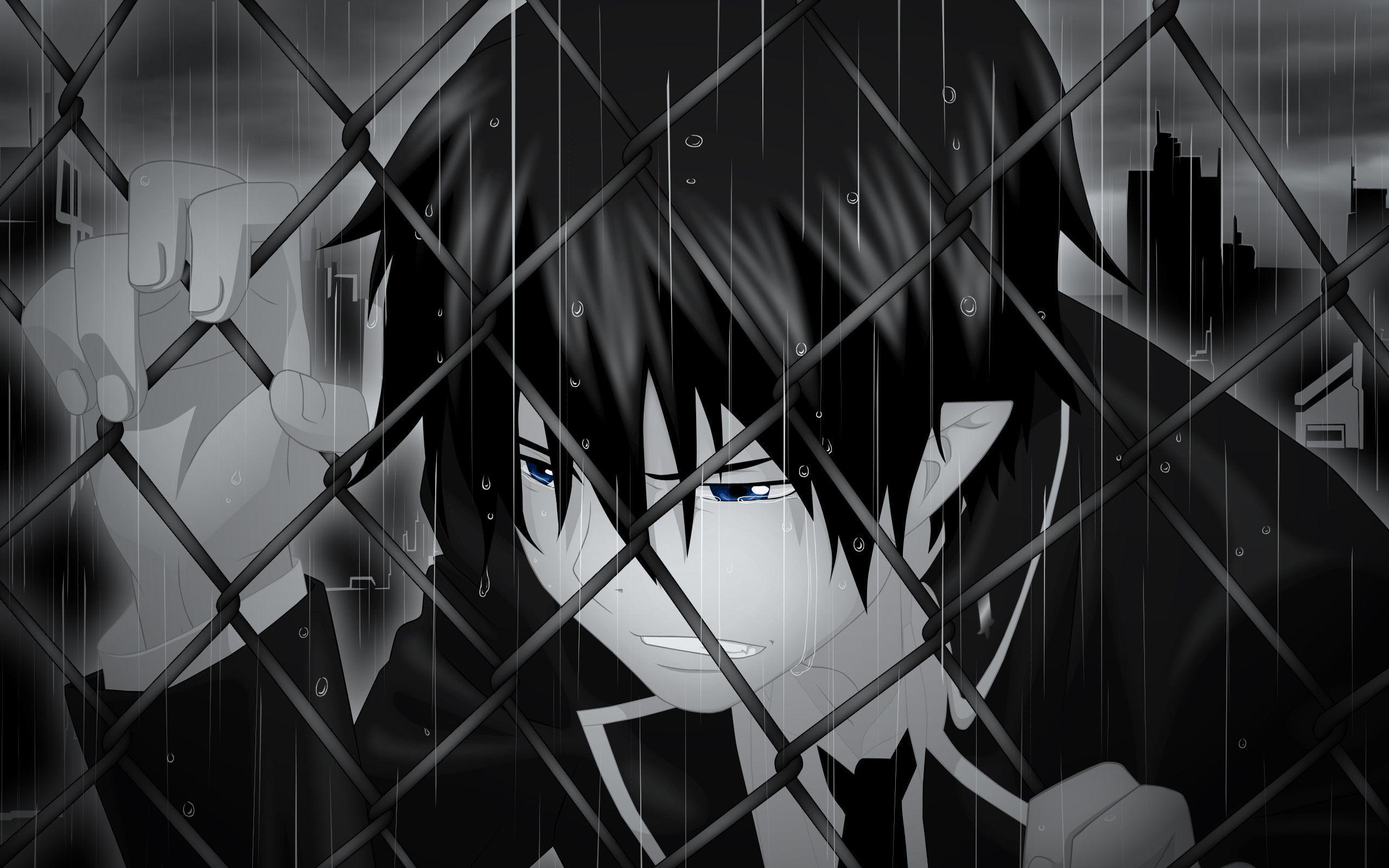Ragazzo anime con creatura oscura, 2560x1440 2K QHD, PC