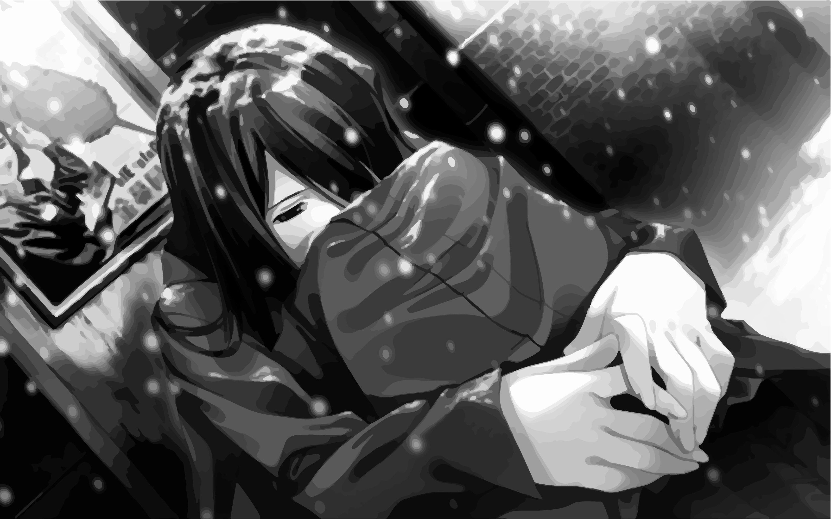 Ragazzo anime dietro recinzione pioggia, 2560x1600 2K+, MacBook Pro