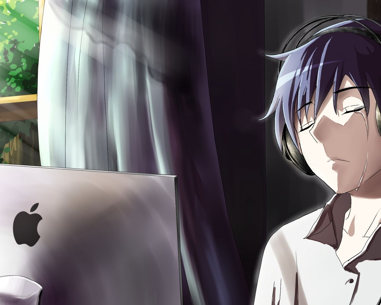 Ragazzo anime capelli bianchi sangue, 1280x960 720p, Acer Nitro