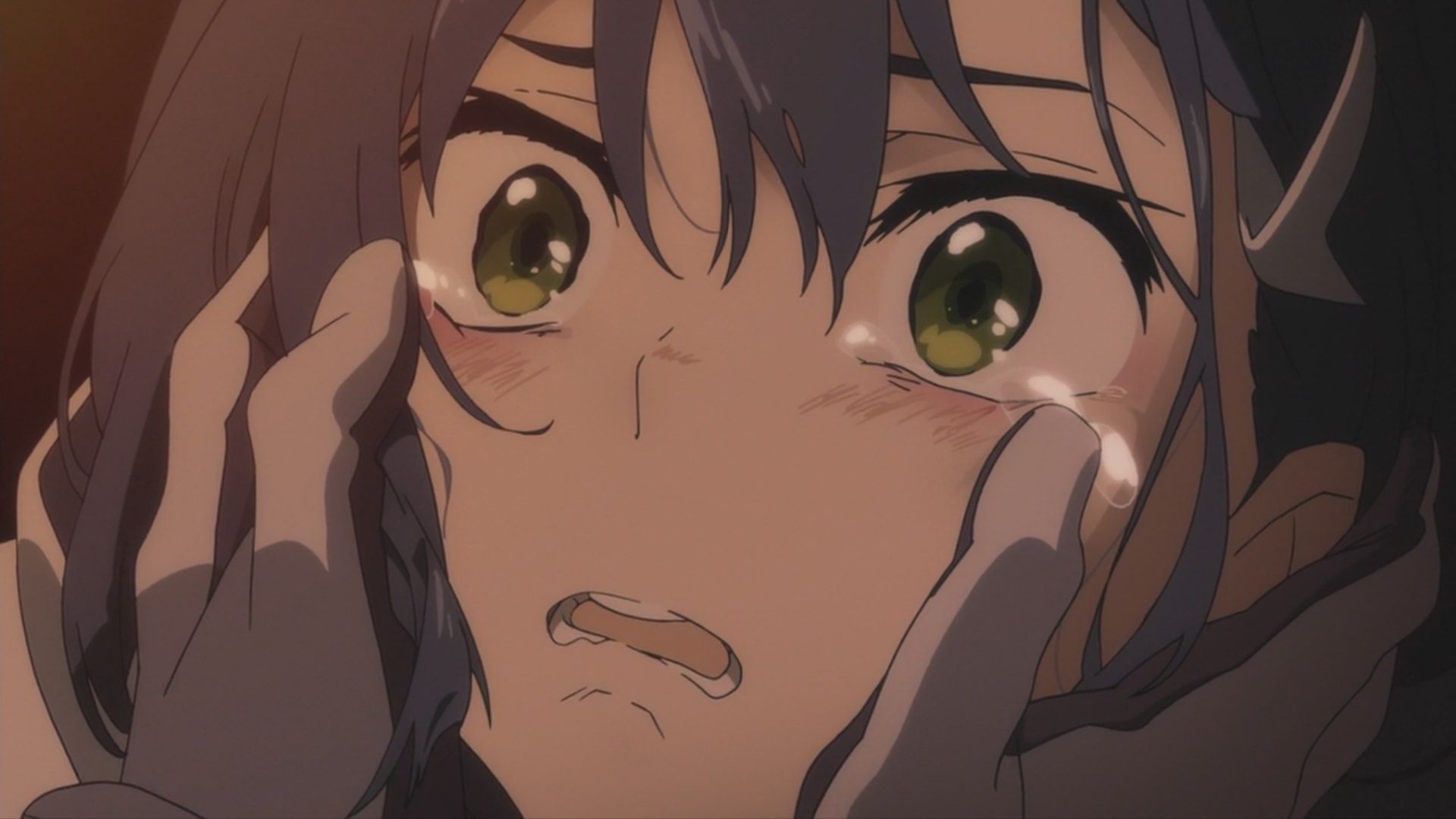 Ragazzo anime che piange, occhi verdi, 1920x1080 Full HD, Desktop
