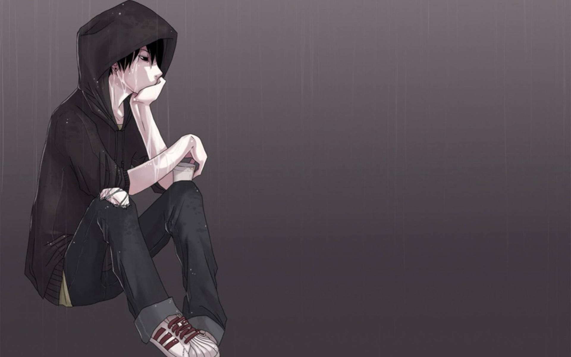 Ragazzo anime con felpa nera, 1920x1200 Full HD+, PC Desktop