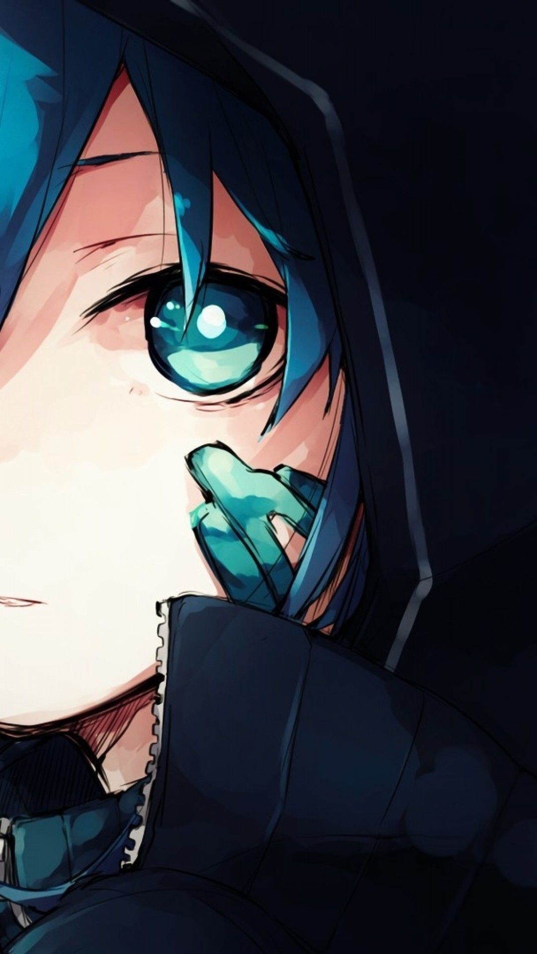 Ragazzo anime capelli blu felpa, 1080x1920 Verticale, Samsung Galaxy